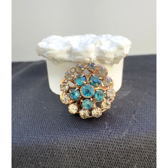 Vintage 1960s Rhinestone Brooch - Picture 1 of 5